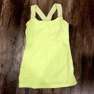 Bright Yellow Lululemon tank top!